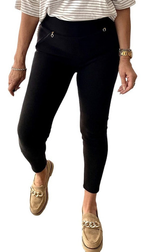 Calza Con Frisa Mujer Leggins Forrado Dama Lycra Strech