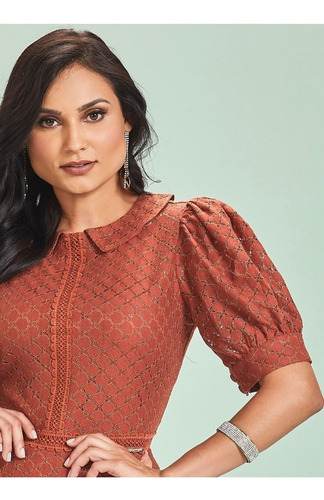Imagem 2 de 6 de Vestido Godê Renda Dazul Dz4042