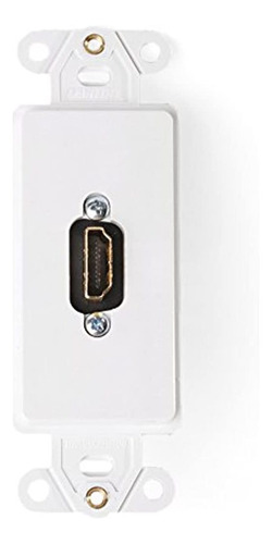 Insercion De Decora Leviton 41647w Hdmi Wallplate Color Bla