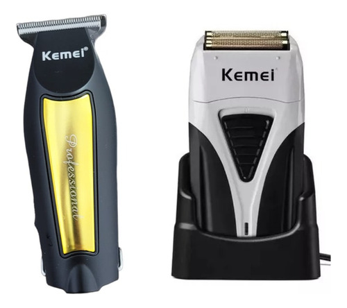 Combo Patillera Kemei Km-100 + Afeitadora Shaver Km-3383