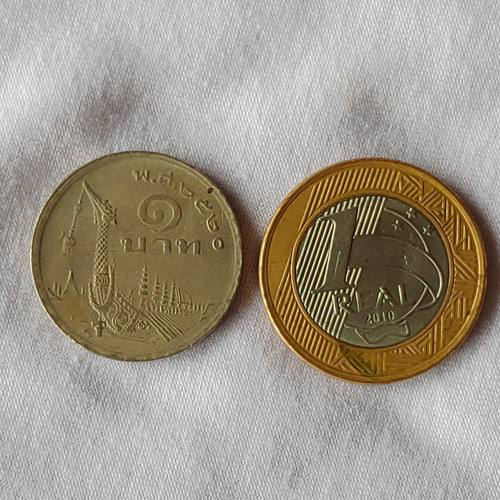 Antiga Moeda De 1 Baht- Rama Ix De 1977 Tailândia - 16386n (Usado)