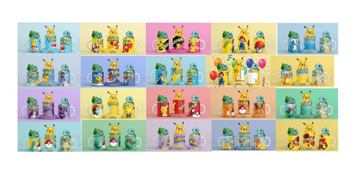 Vectores Para Sublimar Tazas Pokemon Pikachu Formato Psd Pdf