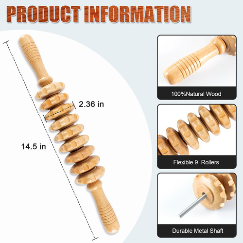 Herramientas De Masaje De Terapia De Madera, Herramienta De