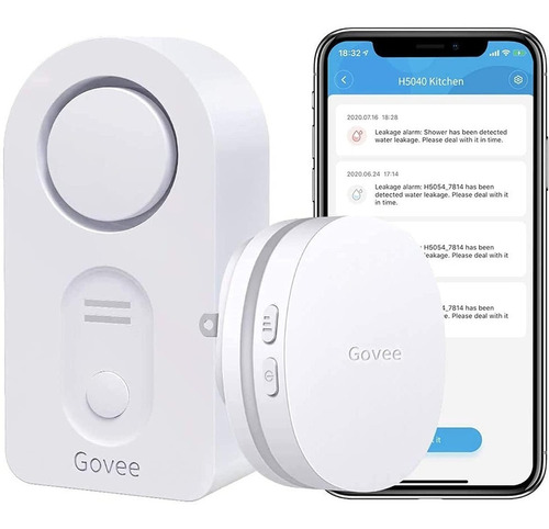 Govee Sensor De Agua Wifi , Alarma D Audio De 100 Db App
