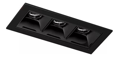 Spot Embutir Picco Triplo Interlight 7w 12° 2700k 4582 Fe Estrutura Preto 110v/220v