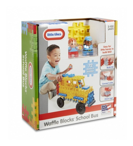 Set De Bloques De Construcción Autobús Escolar Blocks Cantidad De Piezas 72