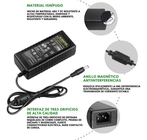 Eliminador De Corriente 12v 5a - Fuente Alimentación Univers