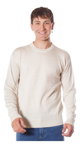 Sweater Hombre Liso Cuello Redondo Hilo Algodon A6