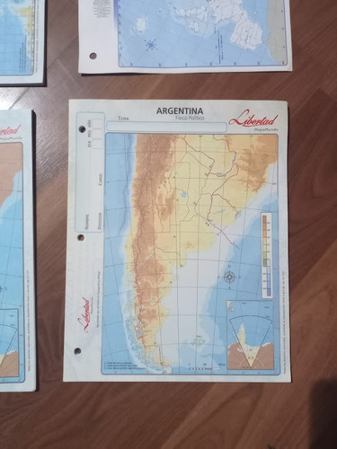 Mapas Escolares Argentina Planisferio Europa America Packx10