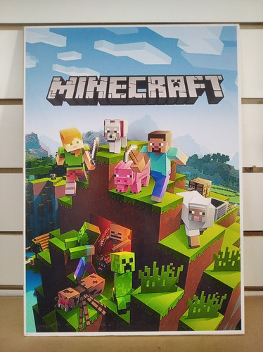 Cuadro Minecraft  Poster  30x42 Mdf