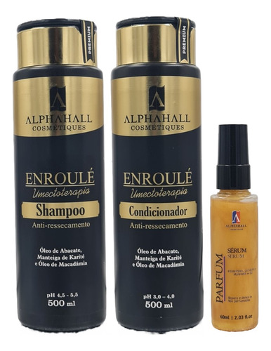  Alphahall Enroulé Umectoterapia Shampoo E Cond E Sérum Ouro