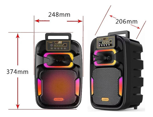 Parlante Portátil,bluetooth, Altavoz +1*mickbq-2421 Jwk