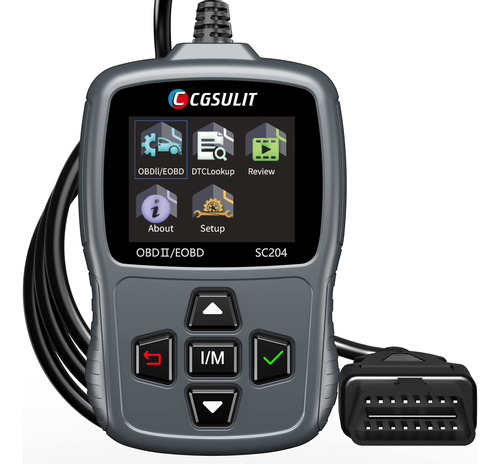 Cgsulit Escaner Obd2 Mejorado Sc204 Para Vehiculo Obd Lector