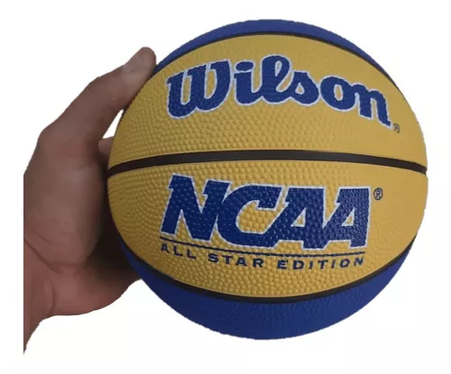 Mini Bola de Basquete Wilson NCAA - Azul e amarelo Baby - Claus