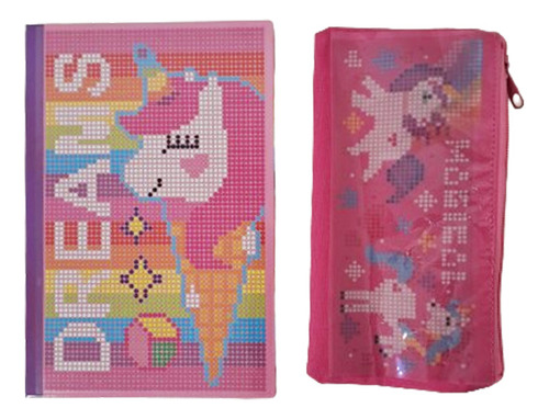 Set Para Decorar Crystal Unicorn Pixel Art