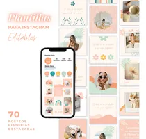 Comprar 70 Plantillas Feed Instagram Editables Canva + Curso + Guía 