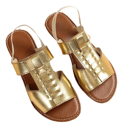 Sandalias De Mujer Con Punta Abierta Y Parte Inferior Plana