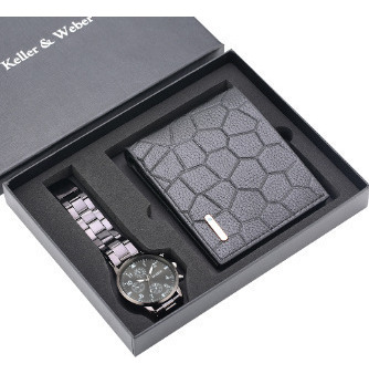 2pcs/set Reloj + Cartera Cinturón Set De Regalo Para Hombre