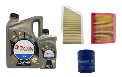 Kit Filtros Y 5l Aceite Total Quartz Peugeot 206 1.9 Diesel