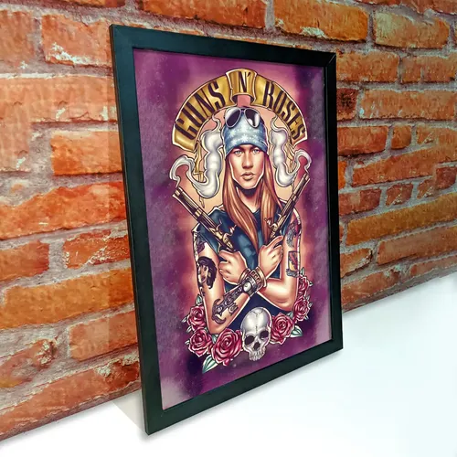 Quadro Decorativo Poster Banda Guns N Roses Axl Rose Rock