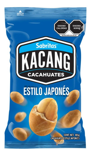 4 Pack Cacahuates Japones Kacang 185gr Azules