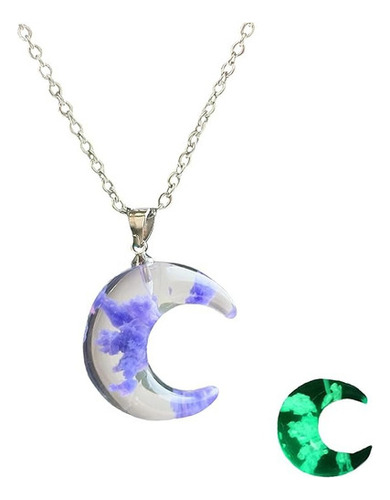 Collar Blue Sky Luna Nubes Cielo Lunita Yo Te Resina Wish 