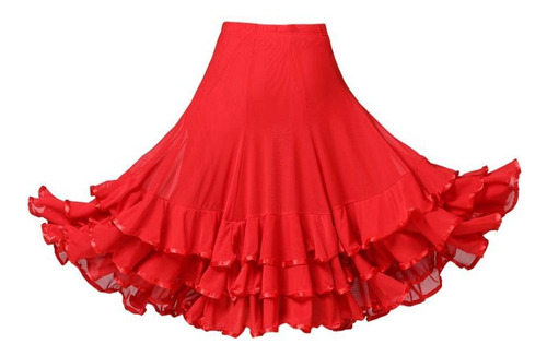 Elegante Vestido Moderno De Falda Grande Para Baile Flamenco