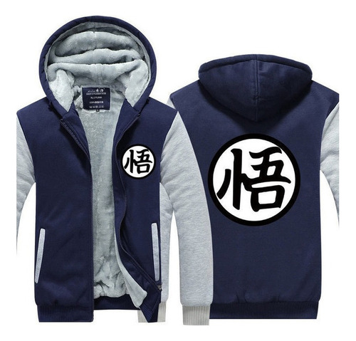 Suéter Grueso Hombre Dragon Ball Anime Sudadera Cremallera