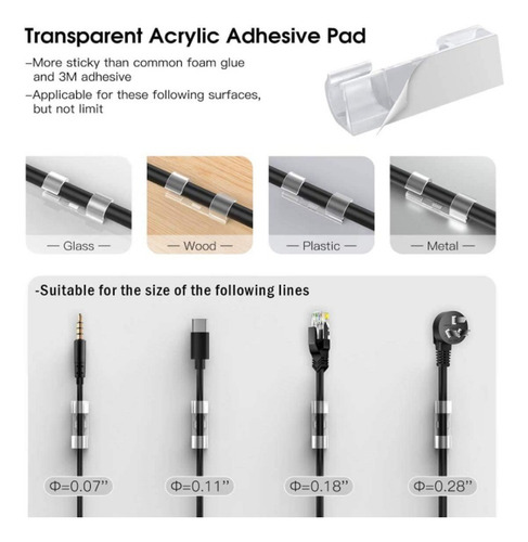 I Kit De Clip Organizador De Cables Y Cables De 120 Piezas