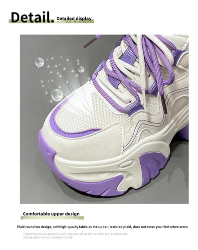 Zapatillas Con Plataforma Para Mujer, Zapatos Deportivos Casuales A La Moda