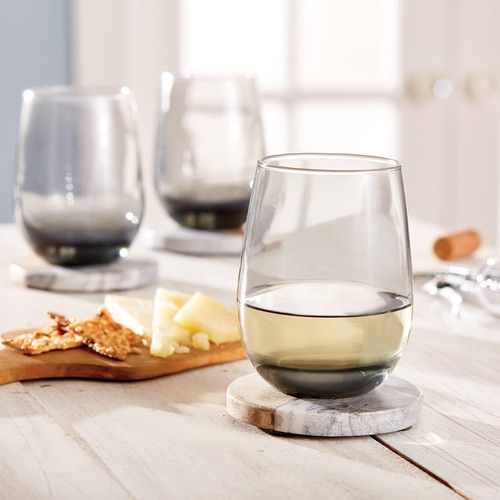 Copas De Vino Sin Tallo Multiusos Libbey Classic Smoke, 15,2