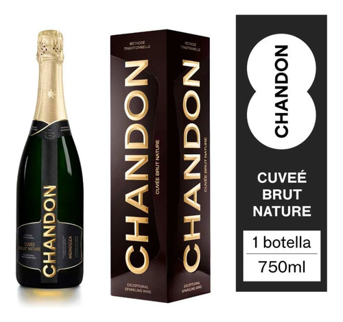 Champagne Chandon Espumante Cuvee Brut Nature 750cc Estuche