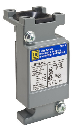 9007co66 Limit Switch Plug In Unit, 9007, 600 V 10amp C
