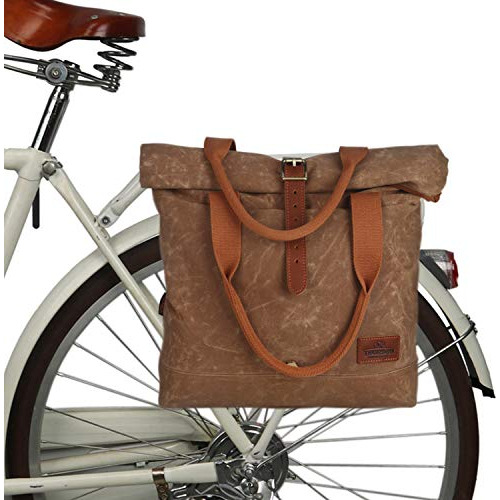 Bolsa De Transporte De Lona Y Cuero Clip Bicicleta Pleg...