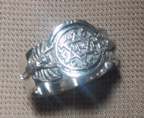 Imagen 1 de 7 de Anillo De Salomon Sello 1.6 Cm En Plata 925 Cualquier Medida