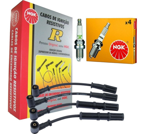 Juego Cables Y Bujias Ngk Fiat 1.3 1.4 Fire