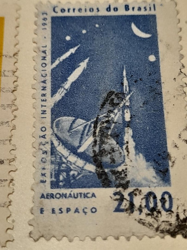 Estampilla  Aeronáutica E Espaco    21      0504       A3