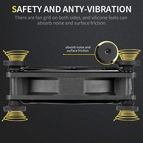 Sxdool Ventilador Silencioso Doble Para Computadora Usb De 1