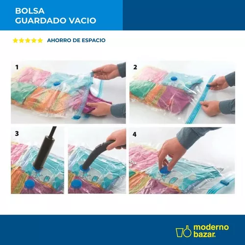 Set X 2 Bolsa Vacio Guarda Ropa 80 X 110 Cm Ahorra Espacio