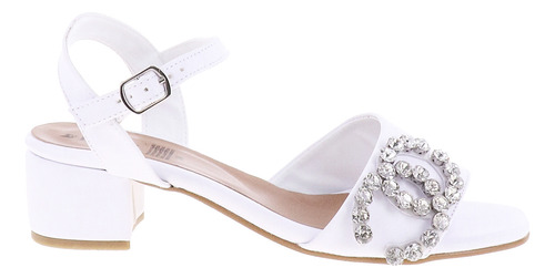 Zapatillas Elegantes De Tacón Bajo Con Pedrería Moda Aona