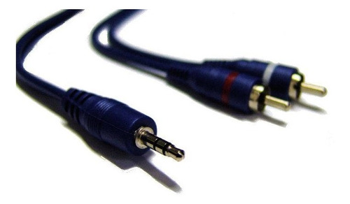 Cable Armado Linea Blue De 3.5st Plug X 2rca 0.9mts