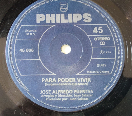 Vinilo Single De José Alfredo Fuentes Me Faltas Tú (