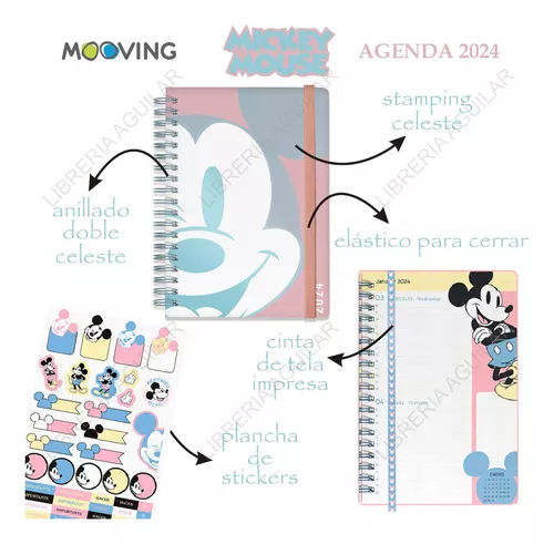 Agenda 2024 Mooving 2 dias por pagina - Minnie Mouse