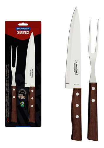 Set Cuchillo Y Tenedor Dynamic Tramontina Churrasco Asado