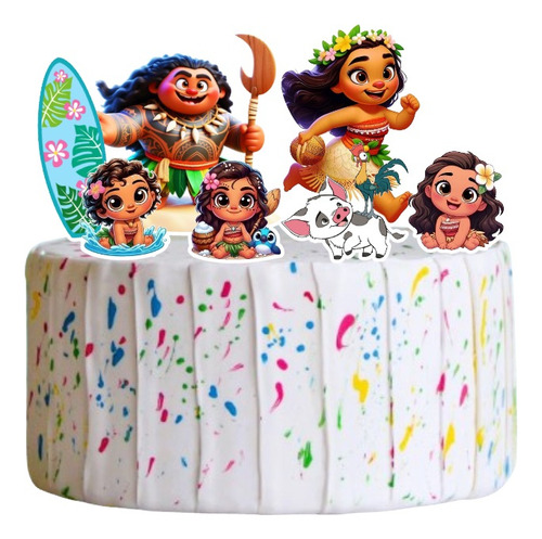 Topo De Bolo Enfeite Para Aniversario Modelos Moana Baby