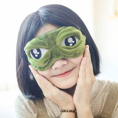 Aisa 3d Frog Cute Cartoon Design Sleeping Eye Blinder Travel