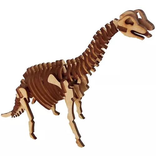 Dinossauro T-Rex p/ montar, Quebra-Cabeça 3D, 27 peças, Brinquedo e  decoração MDF