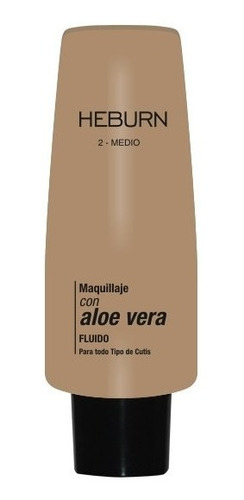 Maquillaje Heburn Fluido Con Aloe Vera Medio