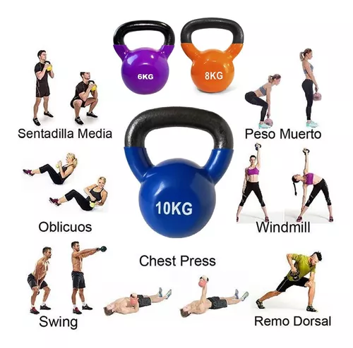 Pesa Rusa Kettlebell Pesa Rusa 8kg Pesas Para Ejercicios 8kg - $ 26.670