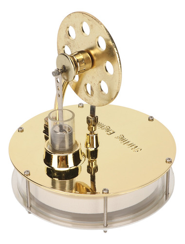 Motor Modelo Stirling De Zinc Dorado D2 De Baja Temperatura